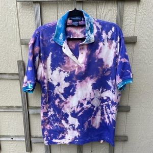 Custom Ice dye polo shirt ⚡️